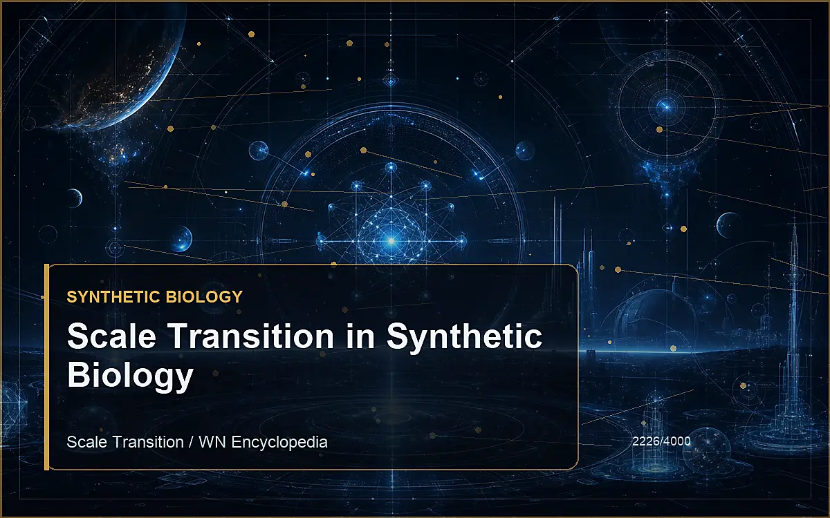 AI-generated encyclopedia reference image for Scale Transition in Synthetic Biology