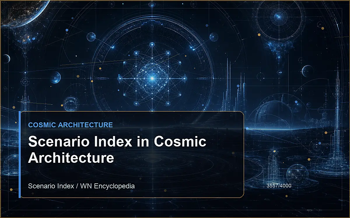 AI-generated encyclopedia reference image for Scenario Index in Cosmic Architecture