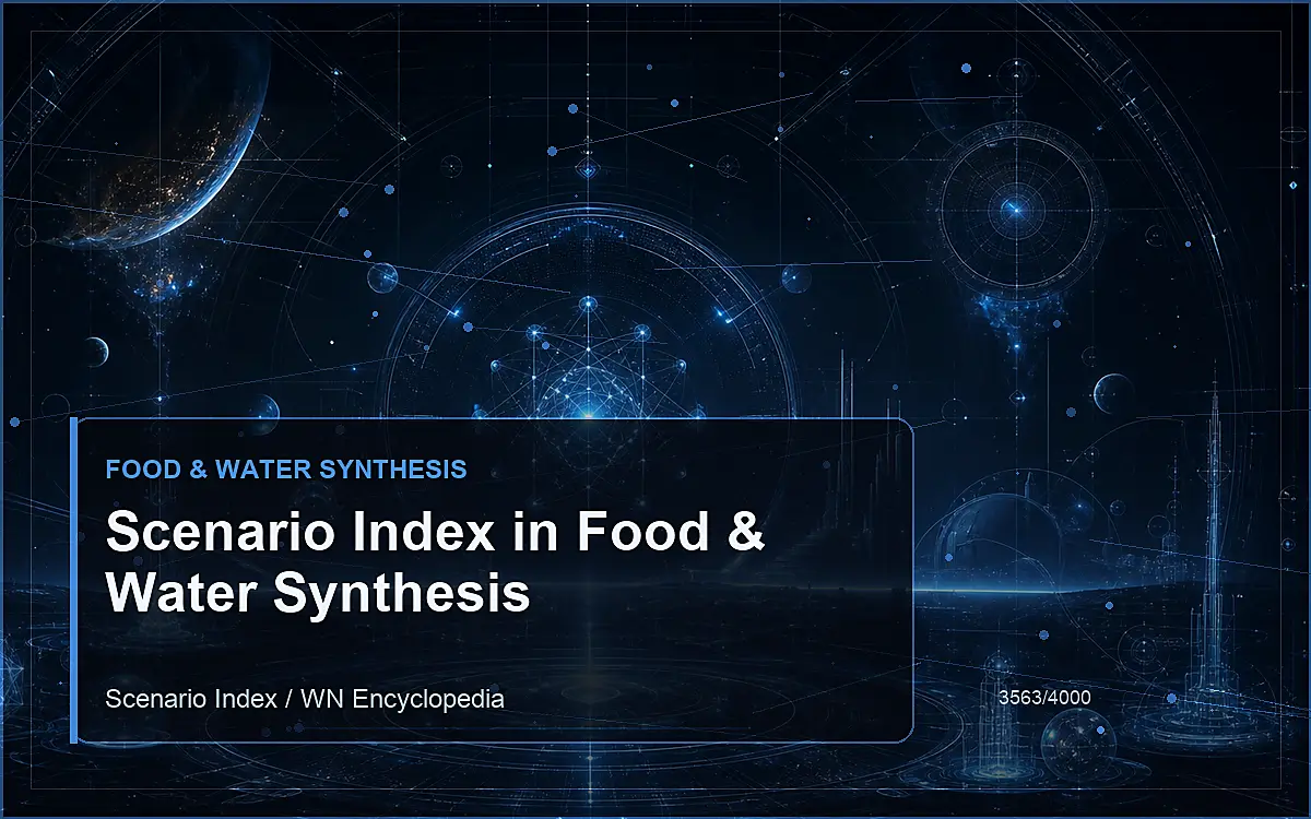 AI-generated encyclopedia reference image for Scenario Index in Food & Water Synthesis