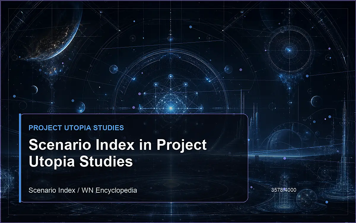 AI-generated encyclopedia reference image for Scenario Index in Project Utopia Studies