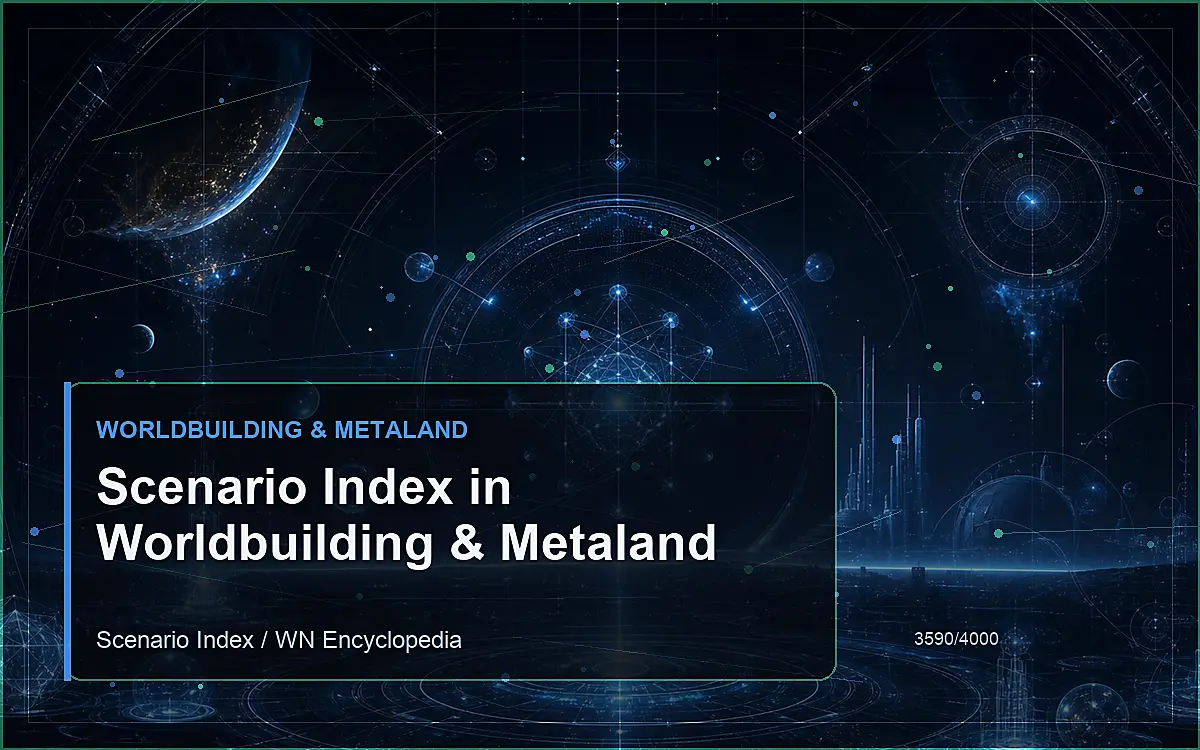 AI-generated encyclopedia reference image for Scenario Index in Worldbuilding & Metaland