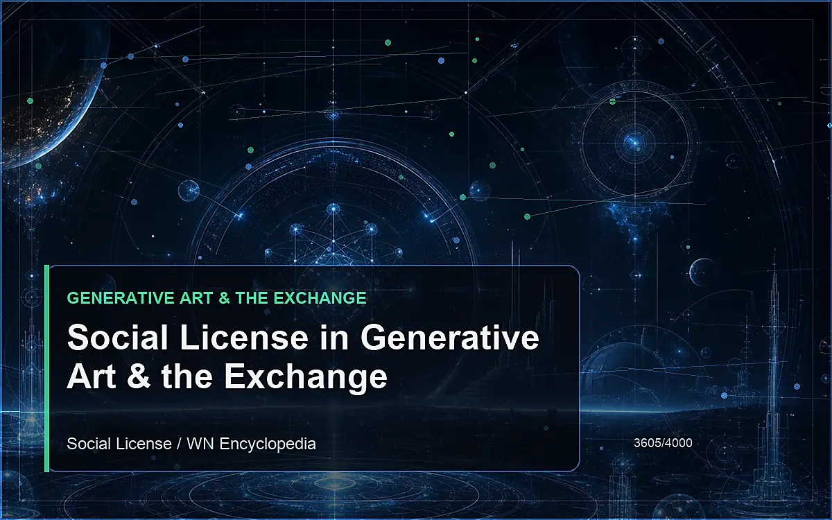 AI-generated encyclopedia reference image for Social License in Generative Art & the Exchange