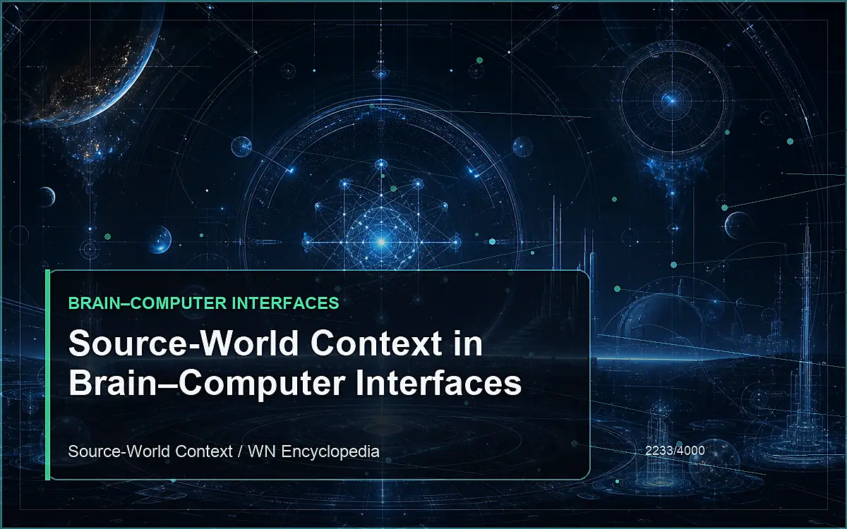 AI-generated encyclopedia reference image for Source-World Context in Brain–Computer Interfaces