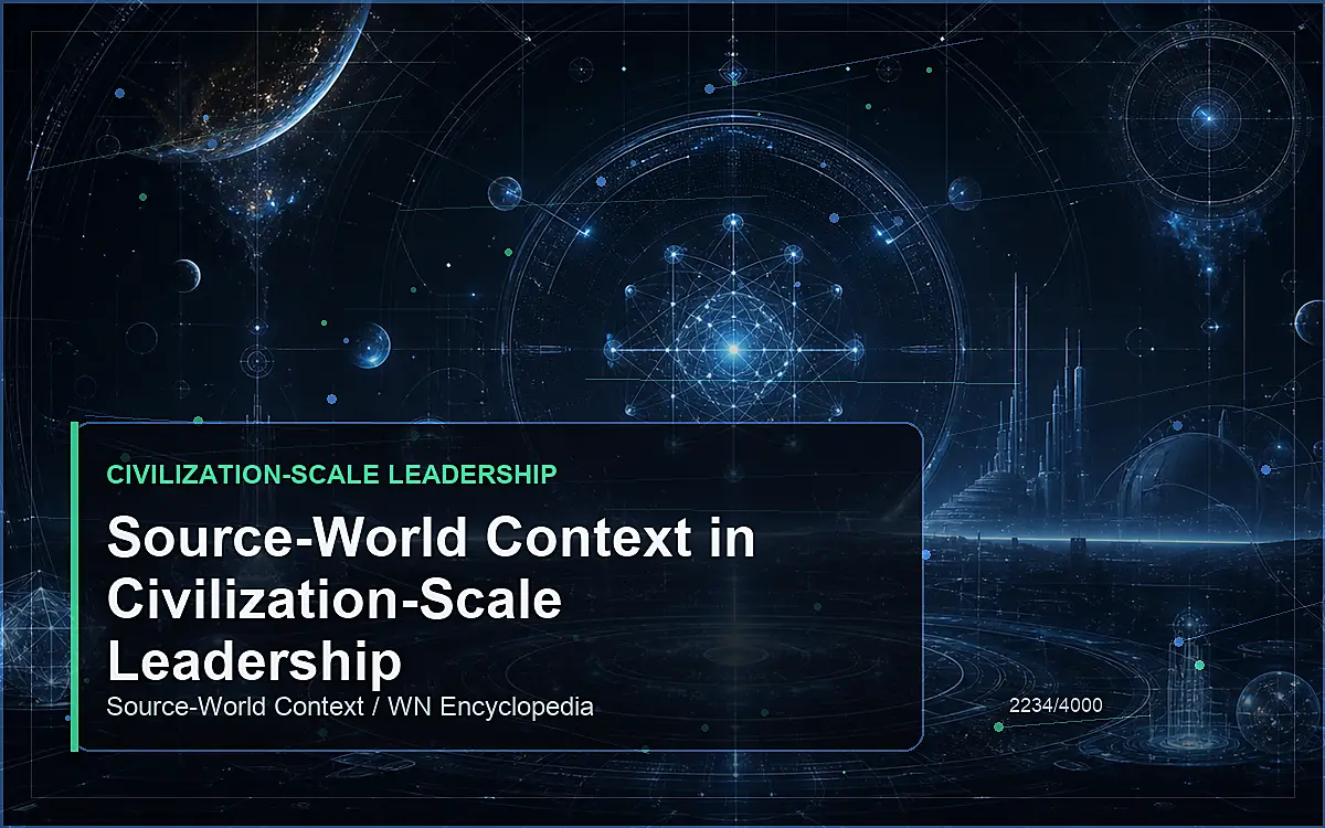 AI-generated encyclopedia reference image for Source-World Context in Civilization-Scale Leadership