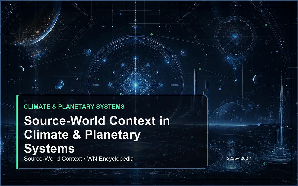 AI-generated encyclopedia reference image for Source-World Context in Climate & Planetary Systems