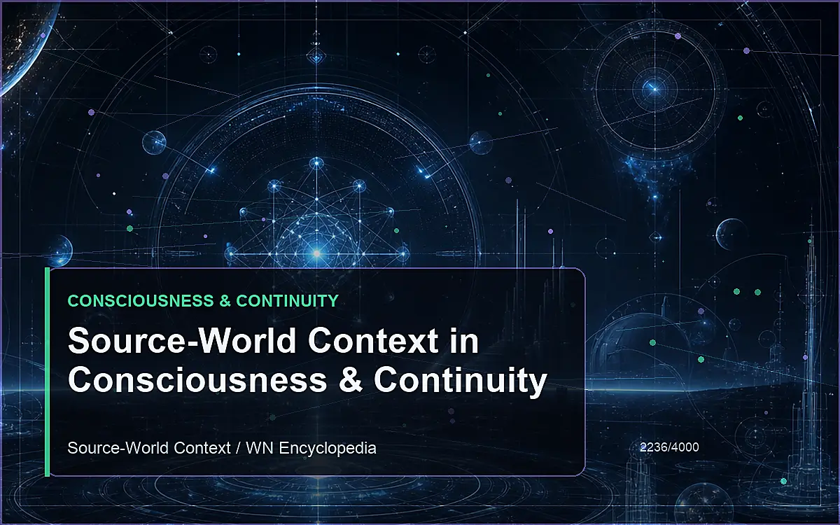 AI-generated encyclopedia reference image for Source-World Context in Consciousness & Continuity