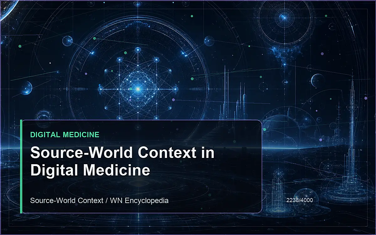 AI-generated encyclopedia reference image for Source-World Context in Digital Medicine