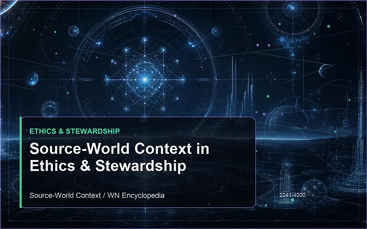 AI-generated encyclopedia reference image for Source-World Context in Ethics & Stewardship