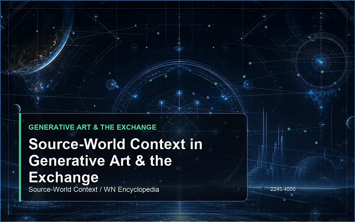 AI-generated encyclopedia reference image for Source-World Context in Generative Art & the Exchange