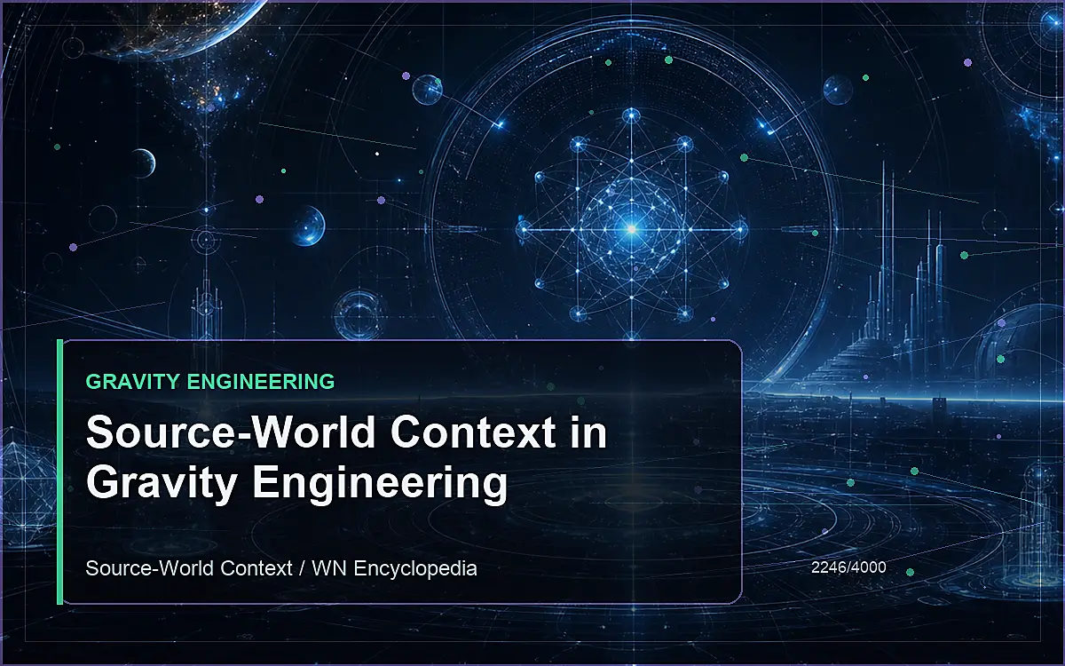 AI-generated encyclopedia reference image for Source-World Context in Gravity Engineering
