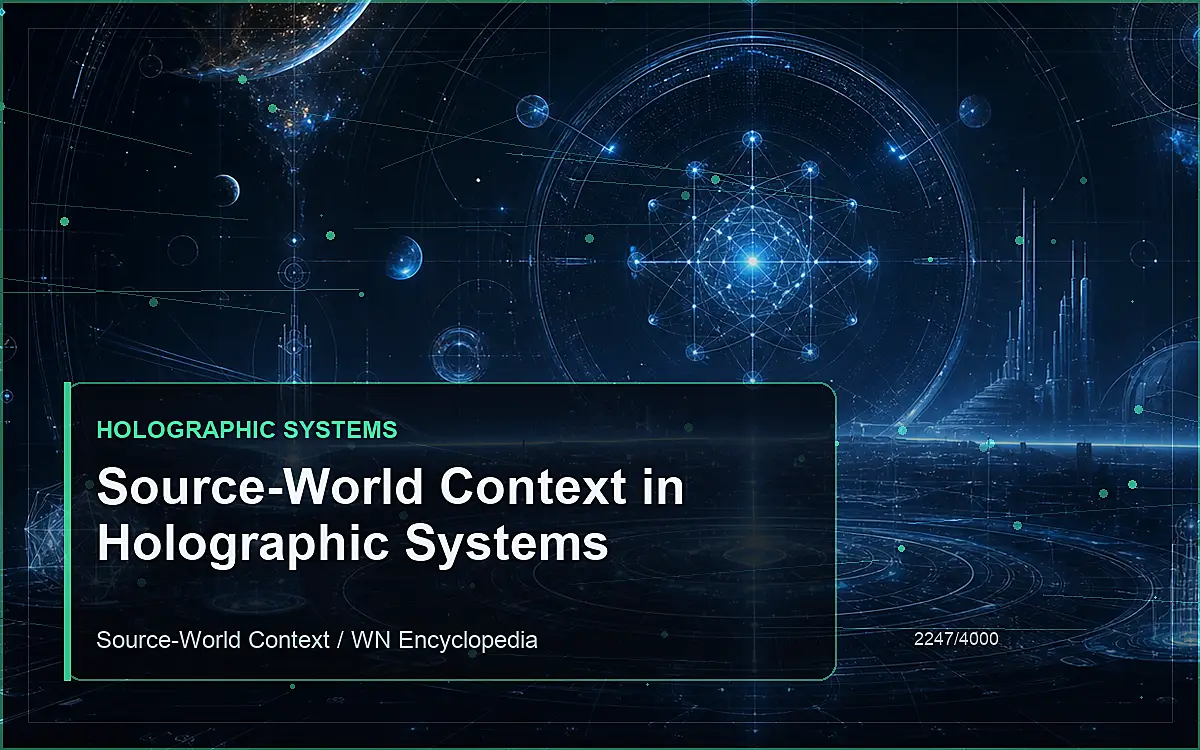 AI-generated encyclopedia reference image for Source-World Context in Holographic Systems