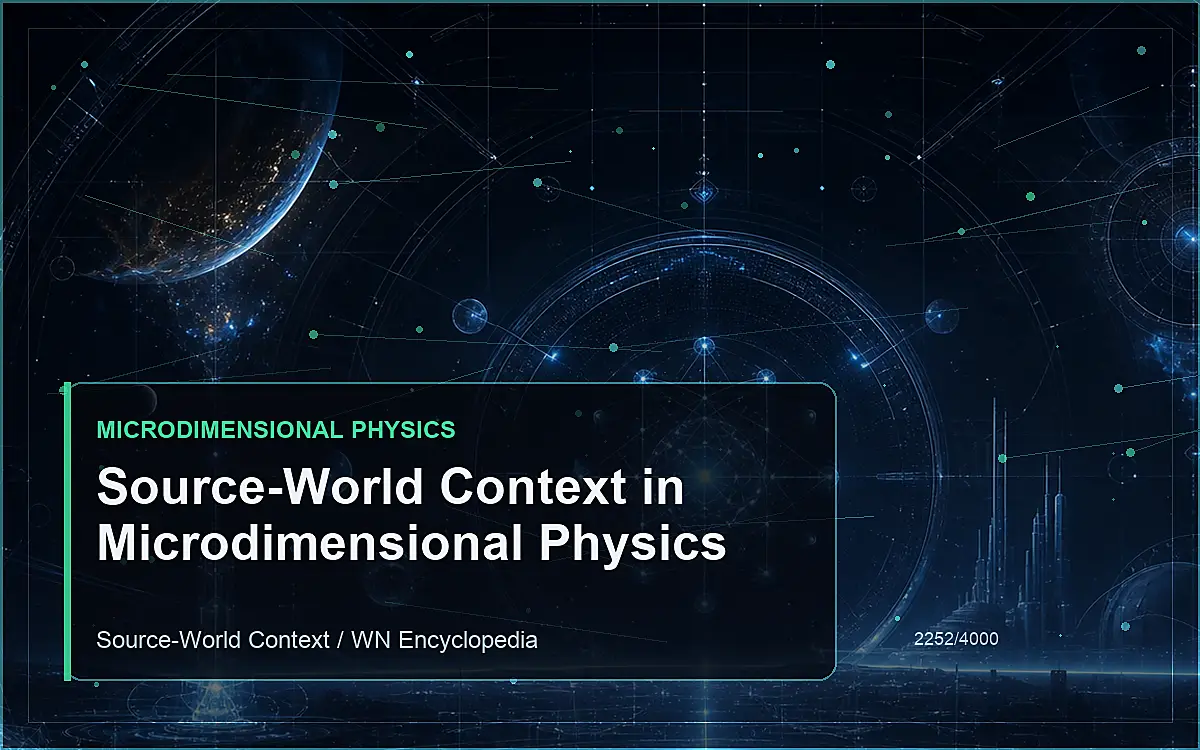AI-generated encyclopedia reference image for Source-World Context in Microdimensional Physics