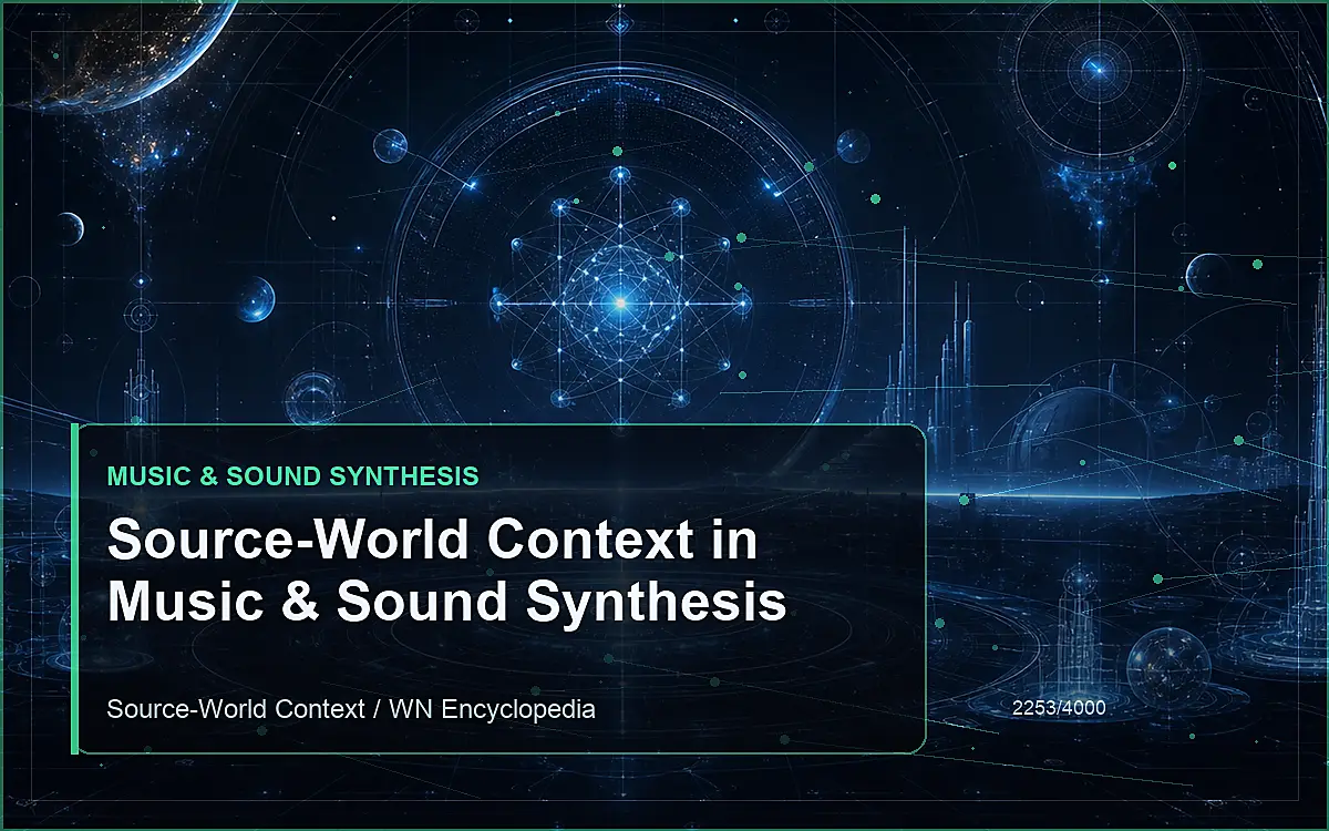 AI-generated encyclopedia reference image for Source-World Context in Music & Sound Synthesis