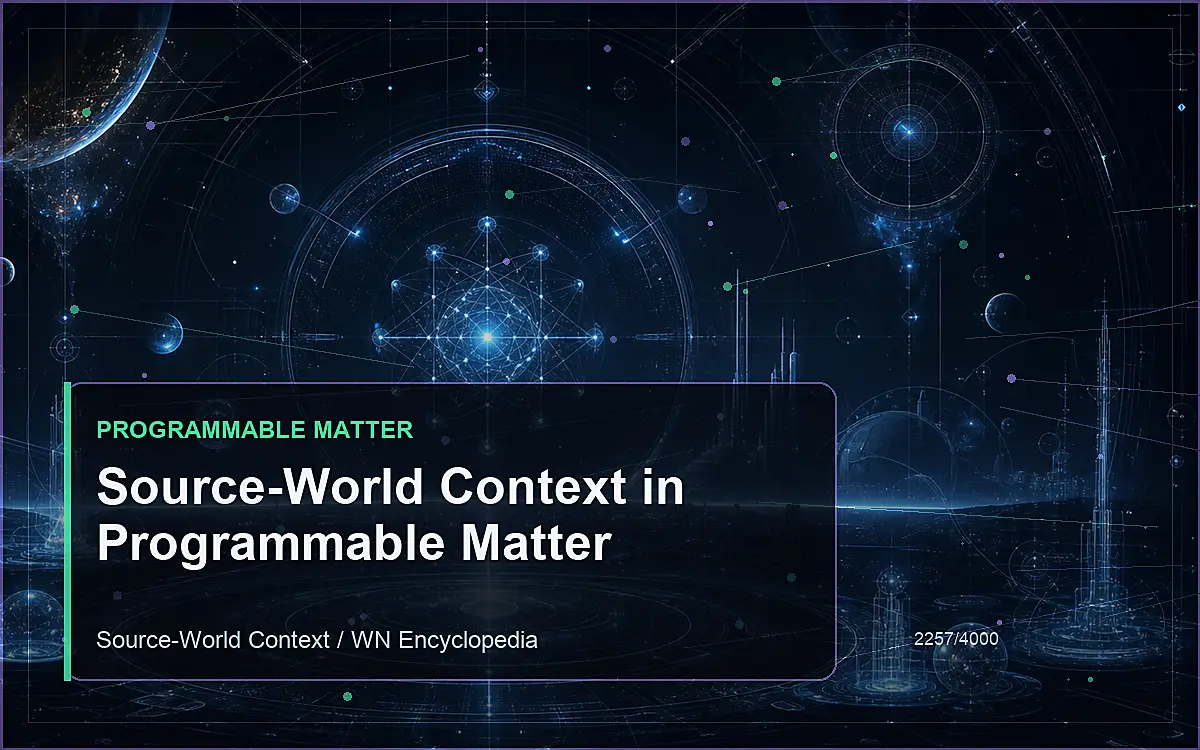 AI-generated encyclopedia reference image for Source-World Context in Programmable Matter