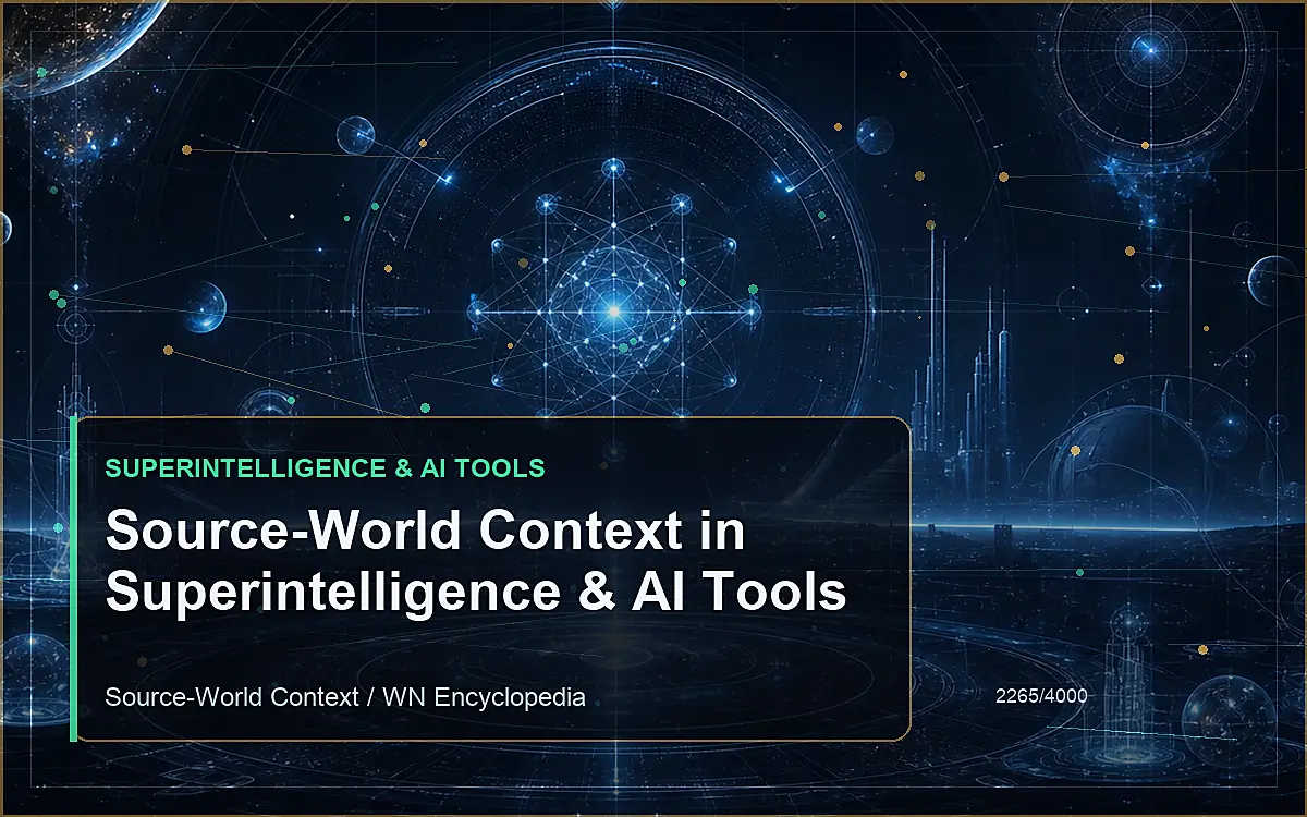 AI-generated encyclopedia reference image for Source-World Context in Superintelligence & AI Tools