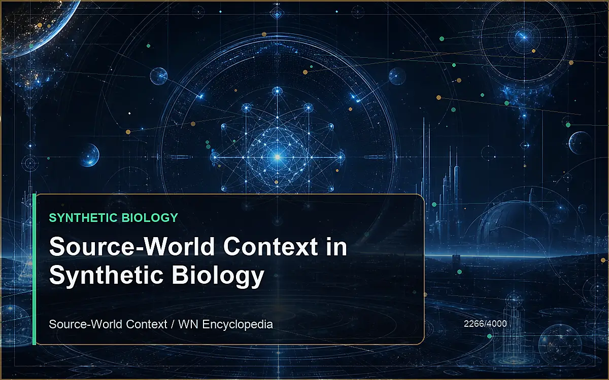 AI-generated encyclopedia reference image for Source-World Context in Synthetic Biology