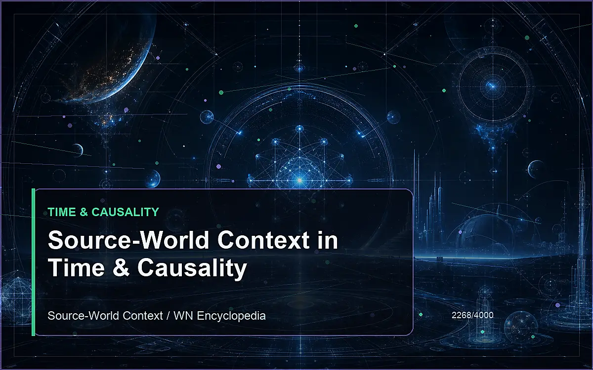 AI-generated encyclopedia reference image for Source-World Context in Time & Causality