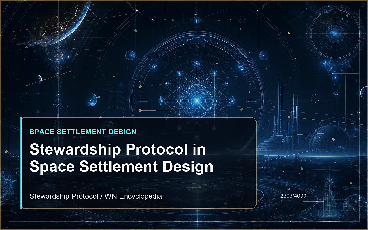 AI-generated encyclopedia reference image for Stewardship Protocol in Space Settlement Design