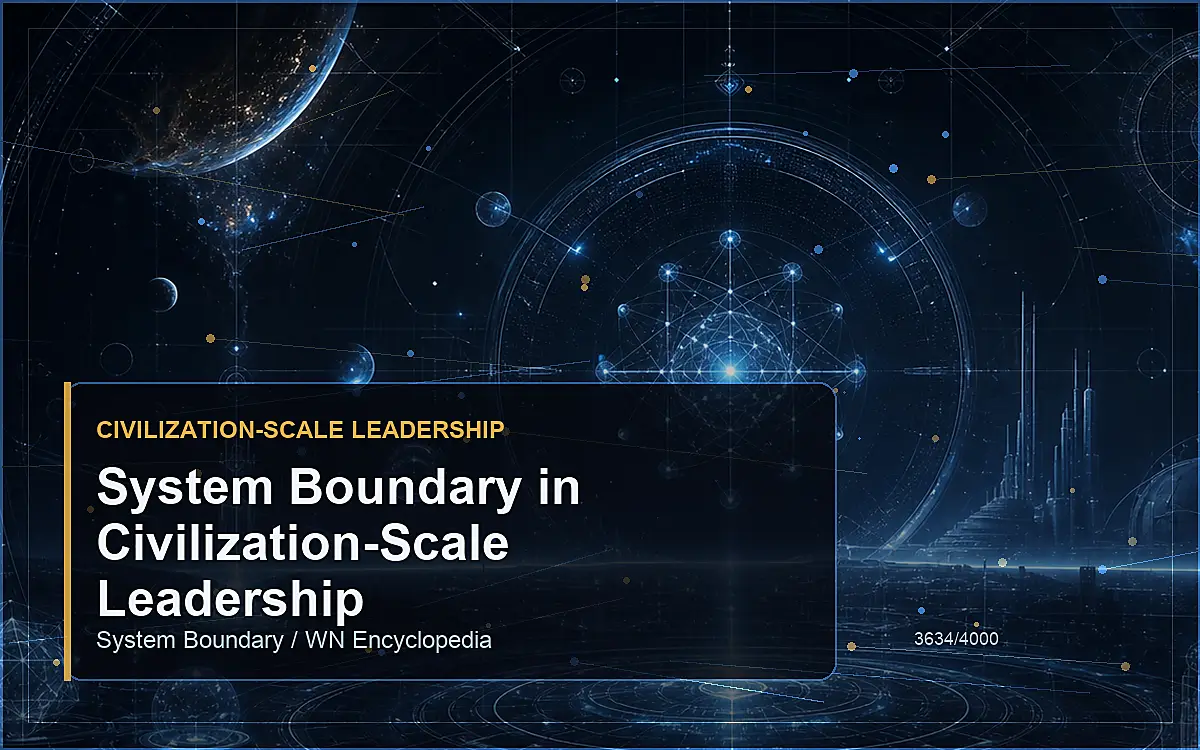 AI-generated encyclopedia reference image for System Boundary in Civilization-Scale Leadership