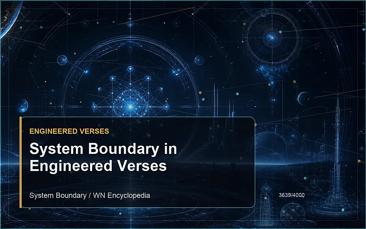 AI-generated encyclopedia reference image for System Boundary in Engineered Verses
