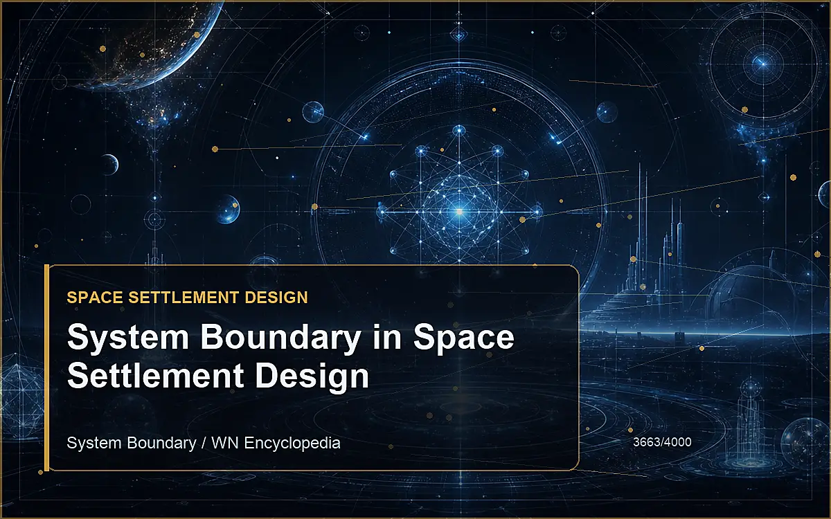 AI-generated encyclopedia reference image for System Boundary in Space Settlement Design