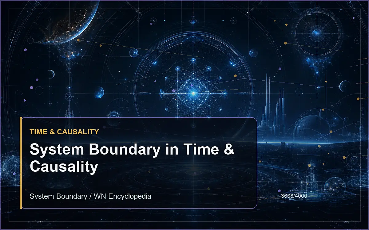 AI-generated encyclopedia reference image for System Boundary in Time & Causality