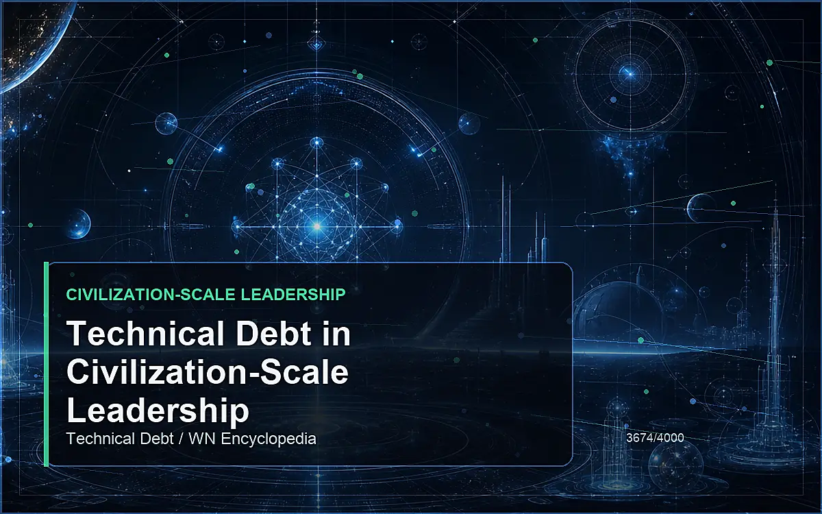 AI-generated encyclopedia reference image for Technical Debt in Civilization-Scale Leadership