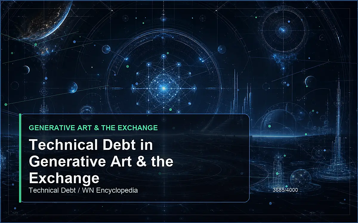 AI-generated encyclopedia reference image for Technical Debt in Generative Art & the Exchange