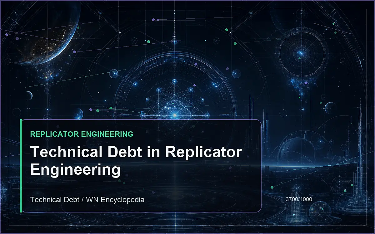 AI-generated encyclopedia reference image for Technical Debt in Replicator Engineering