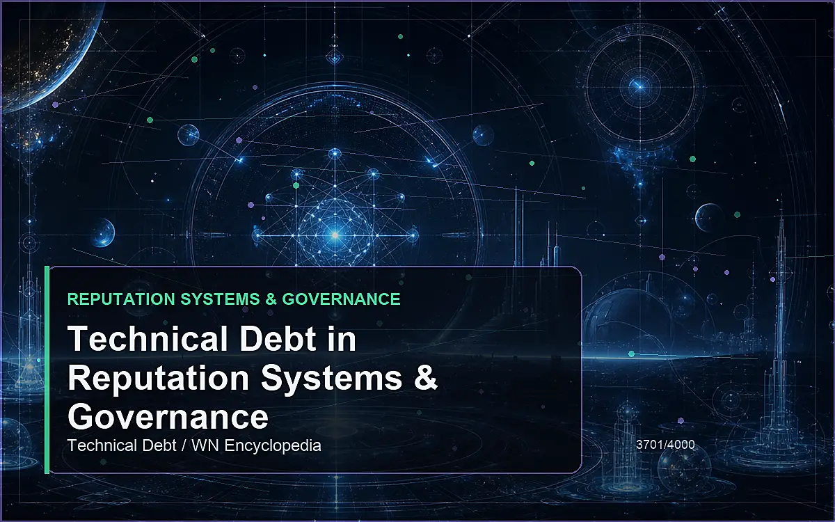 AI-generated encyclopedia reference image for Technical Debt in Reputation Systems & Governance