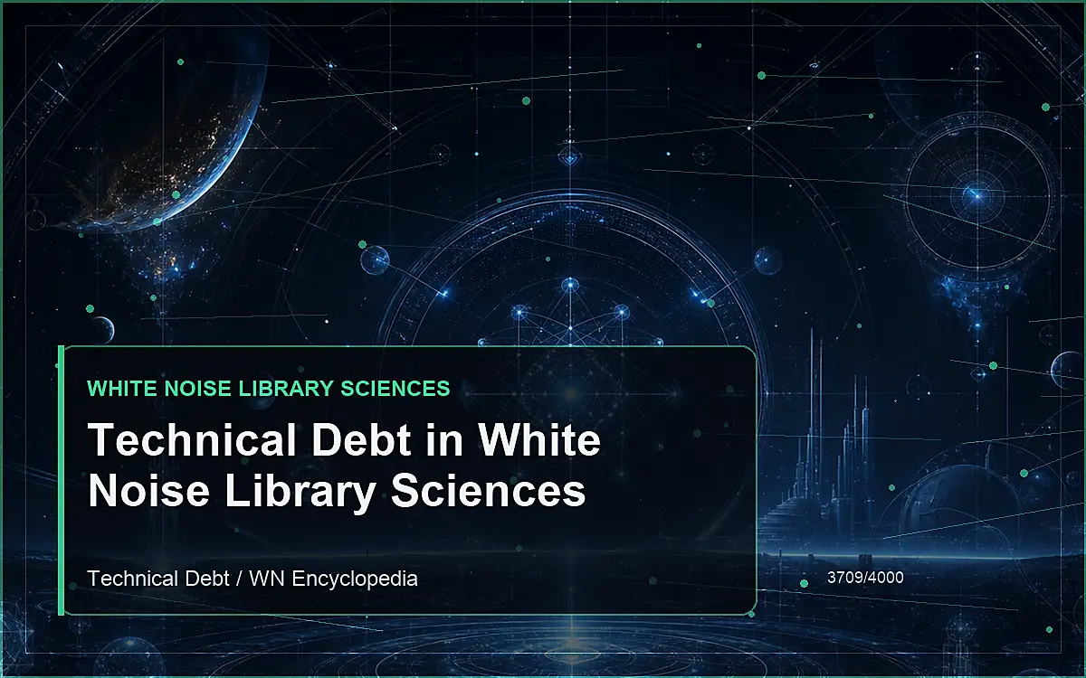 AI-generated encyclopedia reference image for Technical Debt in White Noise Library Sciences