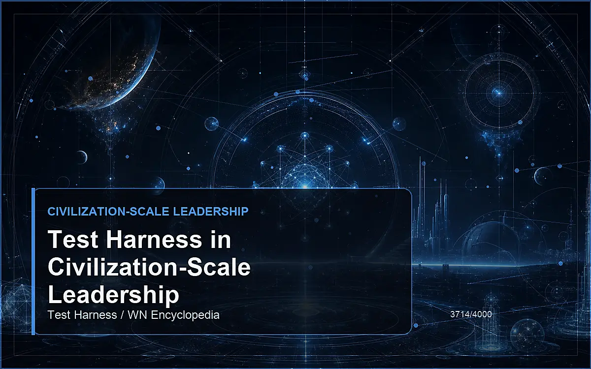AI-generated encyclopedia reference image for Test Harness in Civilization-Scale Leadership
