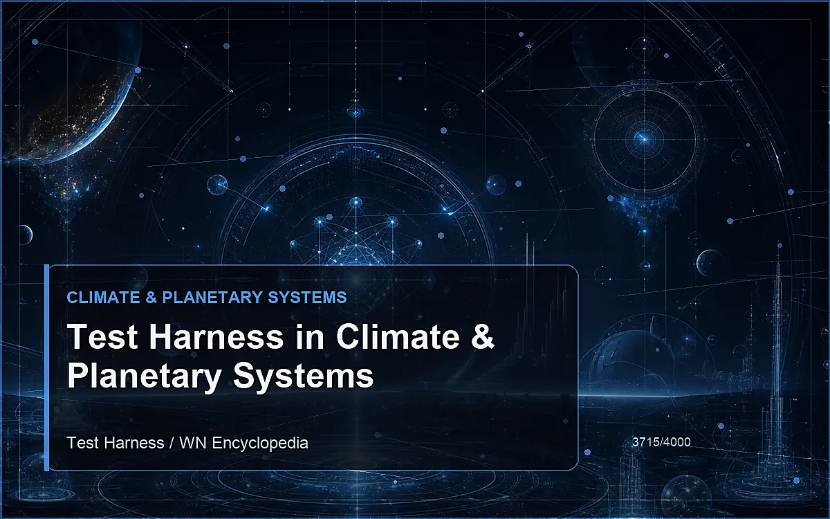 AI-generated encyclopedia reference image for Test Harness in Climate & Planetary Systems