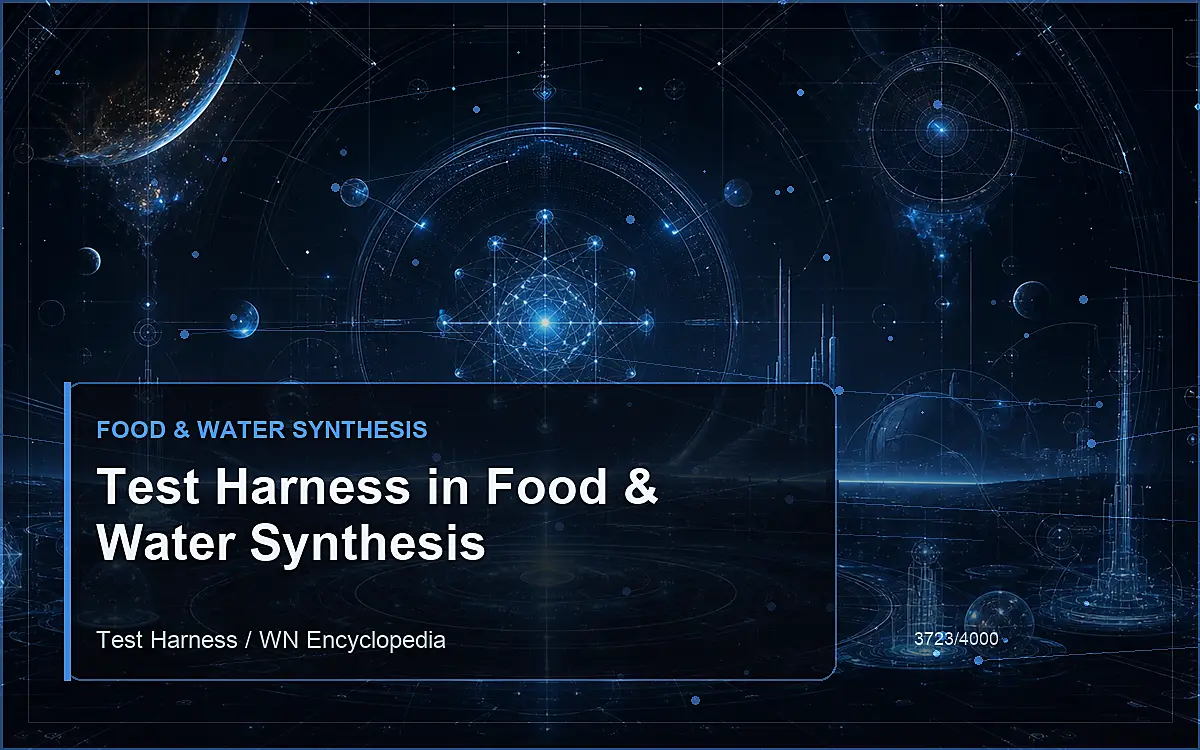 AI-generated encyclopedia reference image for Test Harness in Food & Water Synthesis