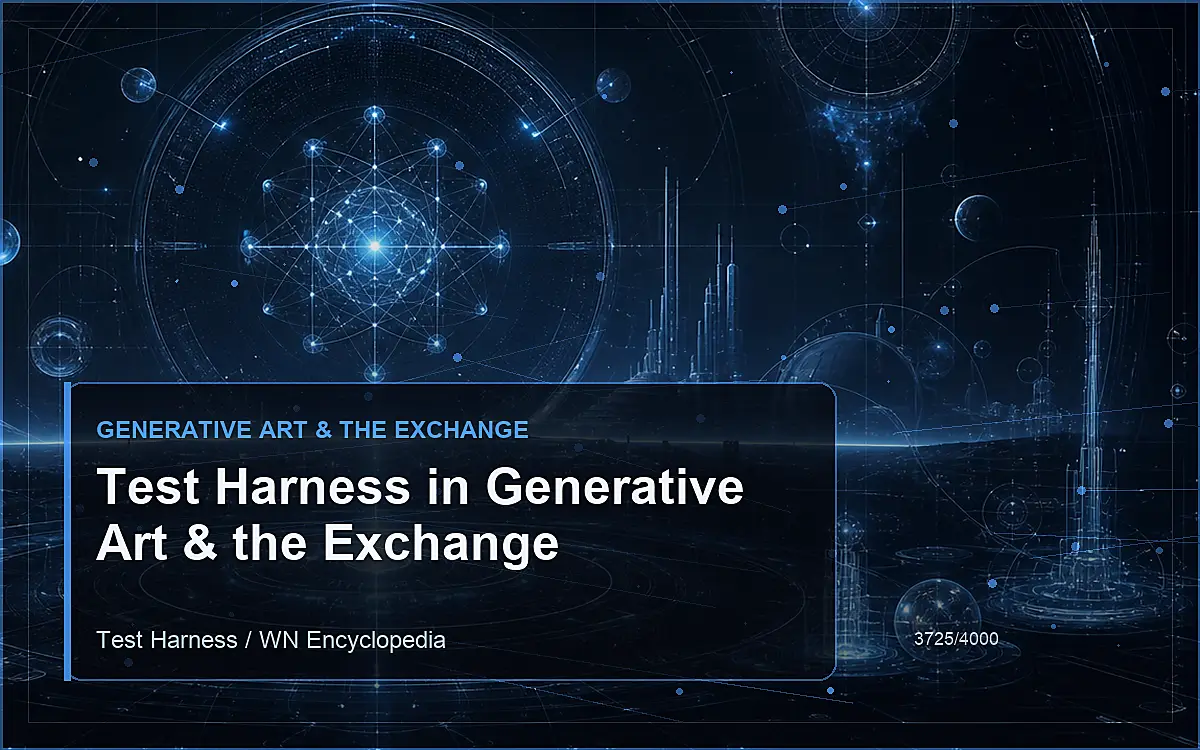 AI-generated encyclopedia reference image for Test Harness in Generative Art & the Exchange