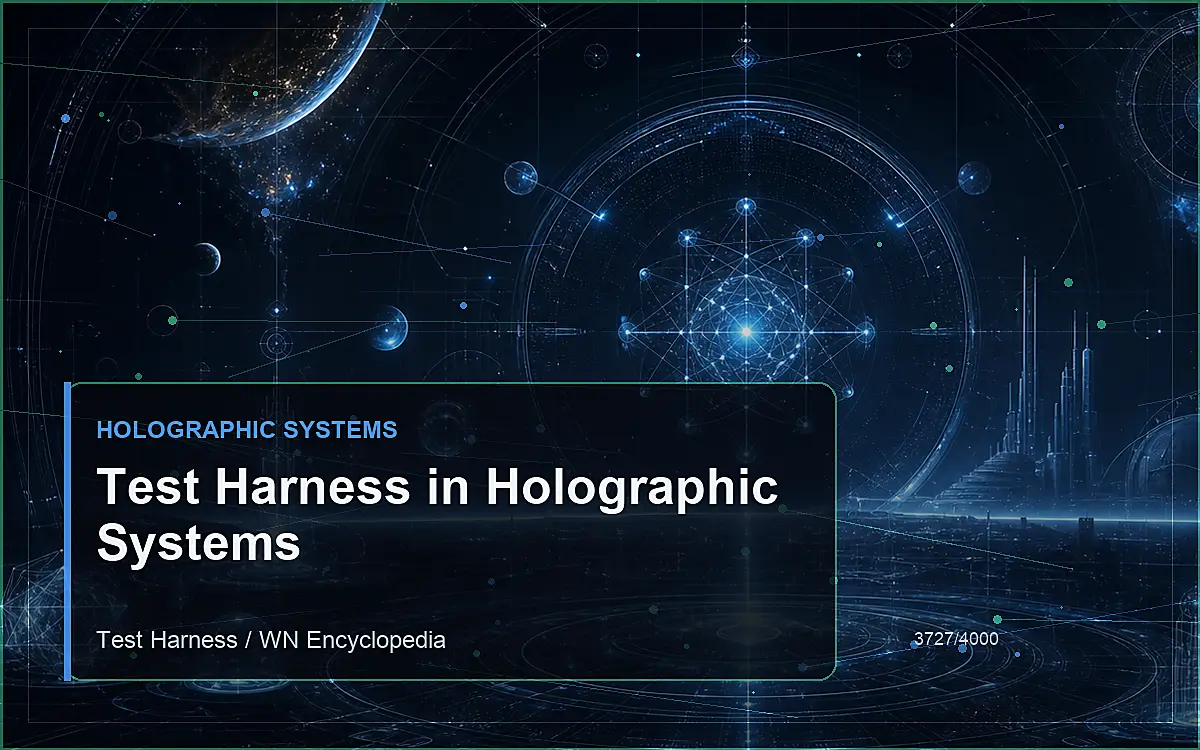 AI-generated encyclopedia reference image for Test Harness in Holographic Systems