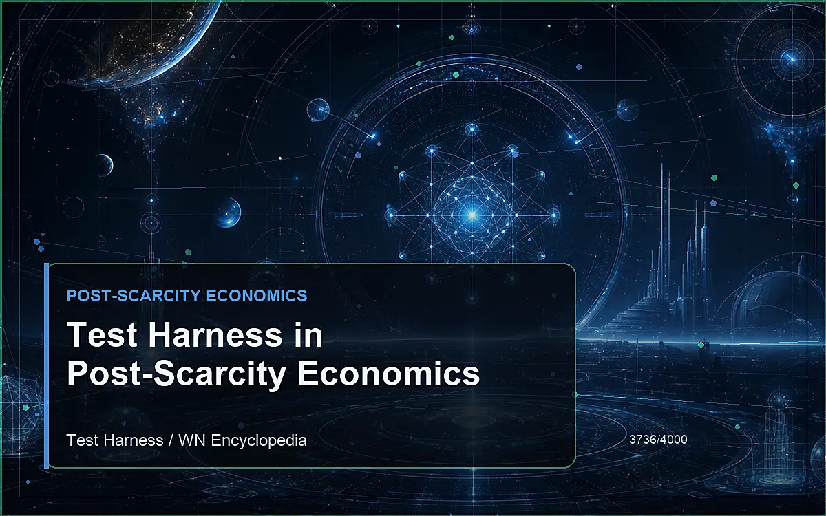 AI-generated encyclopedia reference image for Test Harness in Post-Scarcity Economics