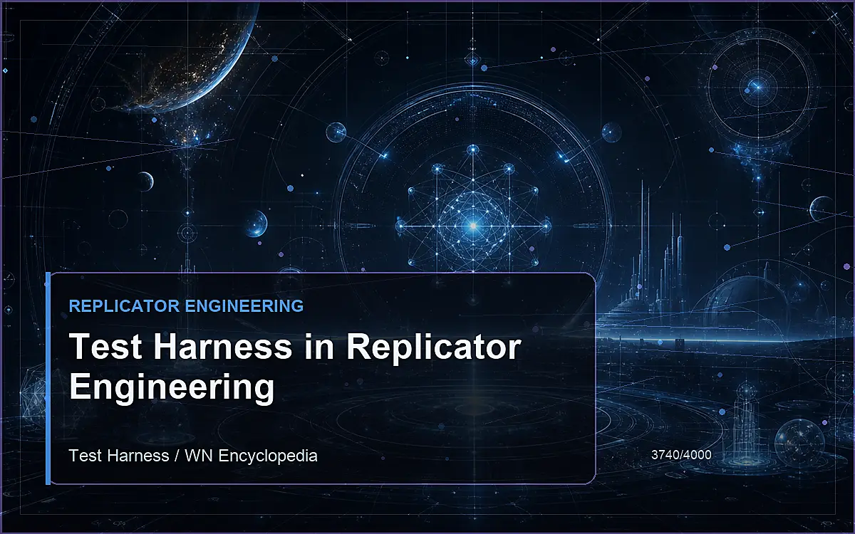 AI-generated encyclopedia reference image for Test Harness in Replicator Engineering