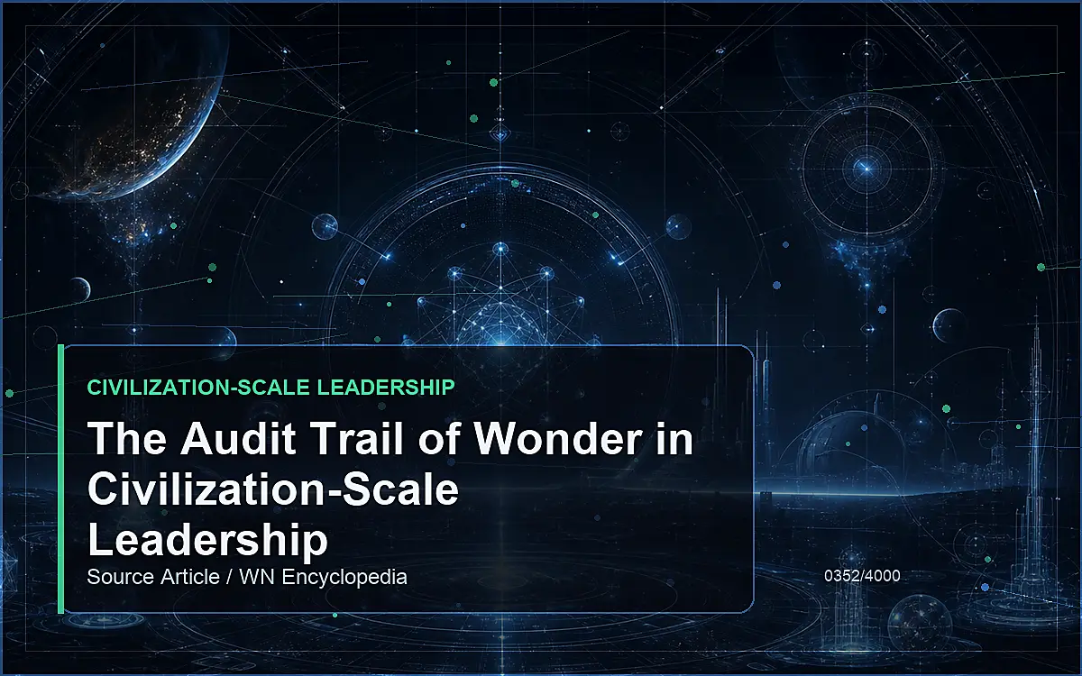 AI-generated encyclopedia reference image for The Audit Trail of Wonder in Civilization-Scale Leadership