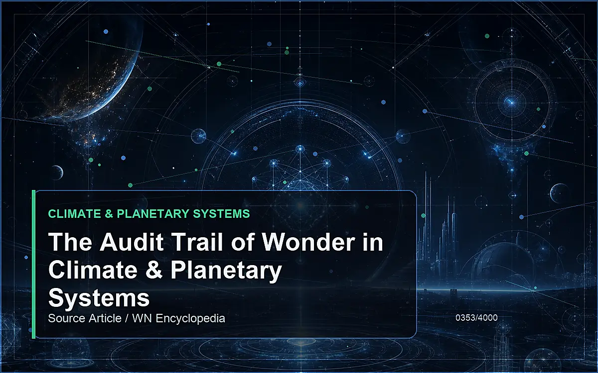 AI-generated encyclopedia reference image for The Audit Trail of Wonder in Climate & Planetary Systems