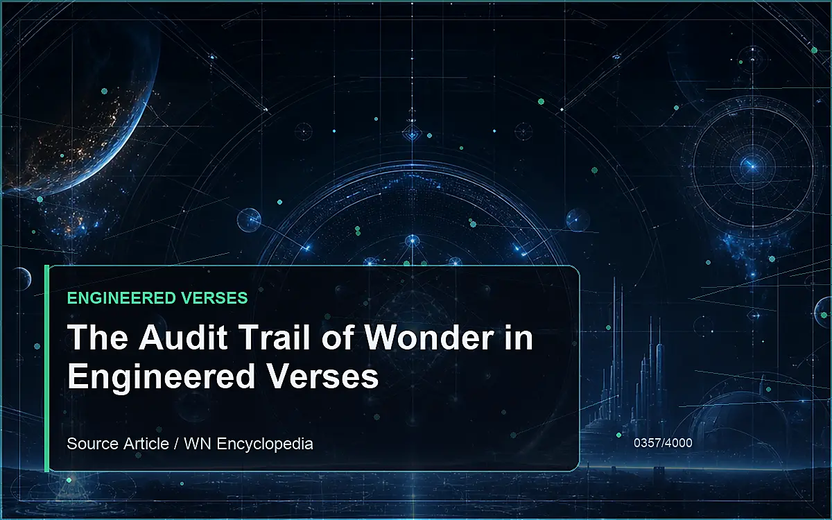 AI-generated encyclopedia reference image for The Audit Trail of Wonder in Engineered Verses
