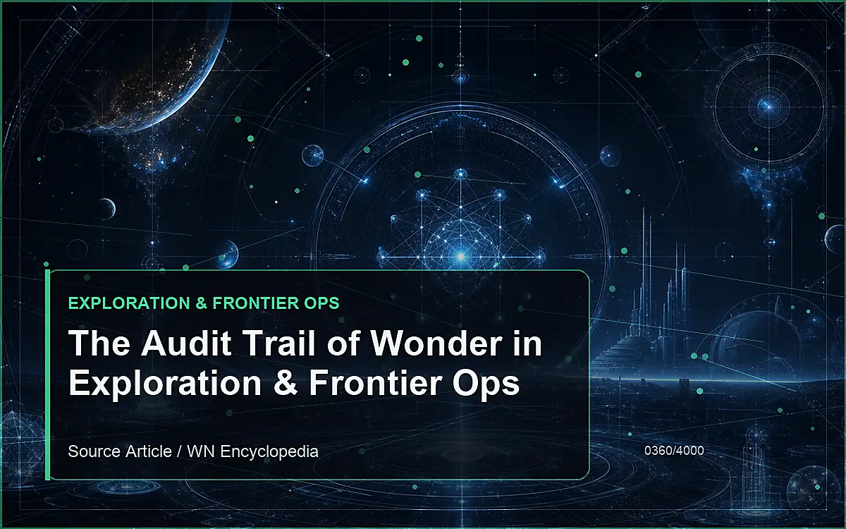 AI-generated encyclopedia reference image for The Audit Trail of Wonder in Exploration & Frontier Ops