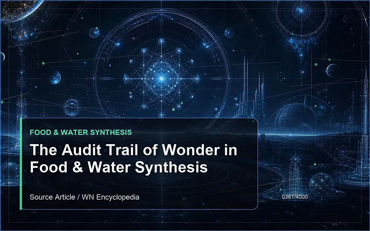 AI-generated encyclopedia reference image for The Audit Trail of Wonder in Food & Water Synthesis