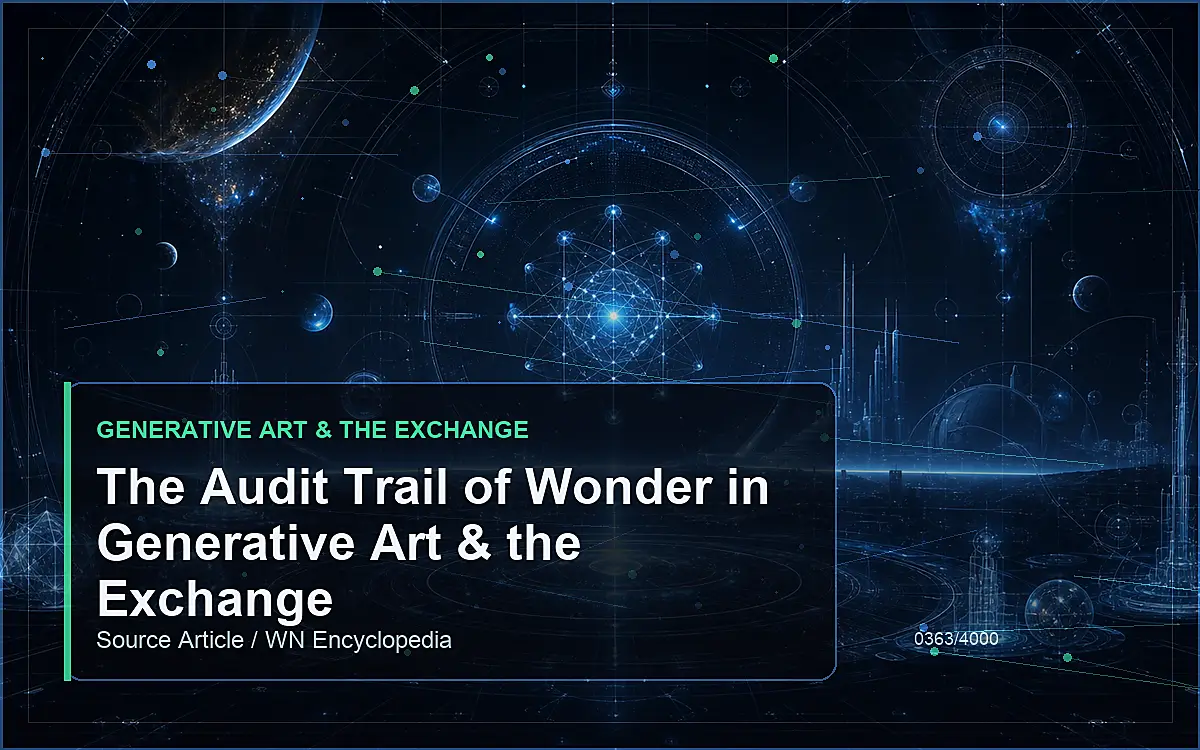 AI-generated encyclopedia reference image for The Audit Trail of Wonder in Generative Art & the Exchange