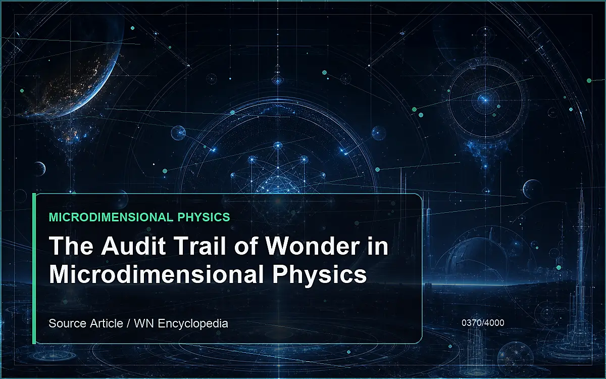AI-generated encyclopedia reference image for The Audit Trail of Wonder in Microdimensional Physics