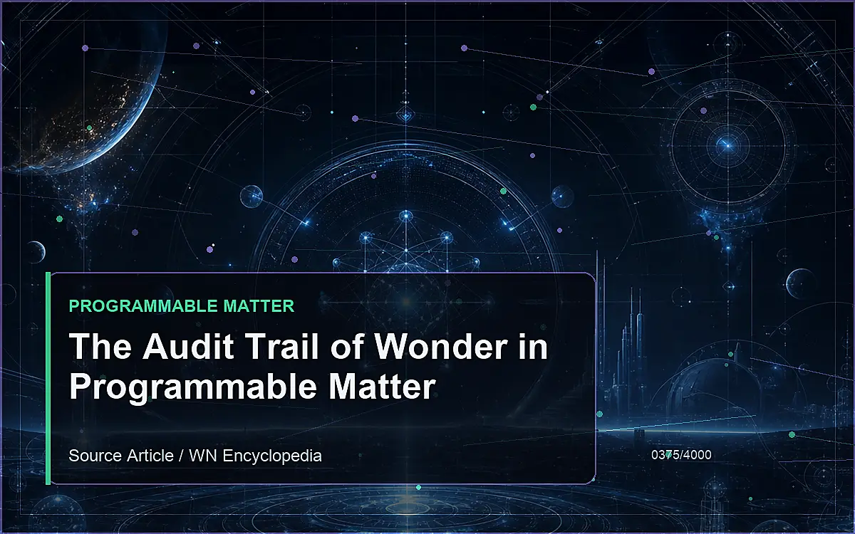 AI-generated encyclopedia reference image for The Audit Trail of Wonder in Programmable Matter