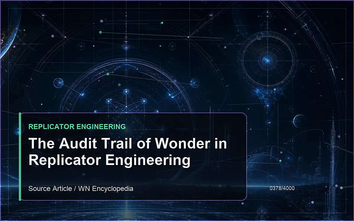 AI-generated encyclopedia reference image for The Audit Trail of Wonder in Replicator Engineering