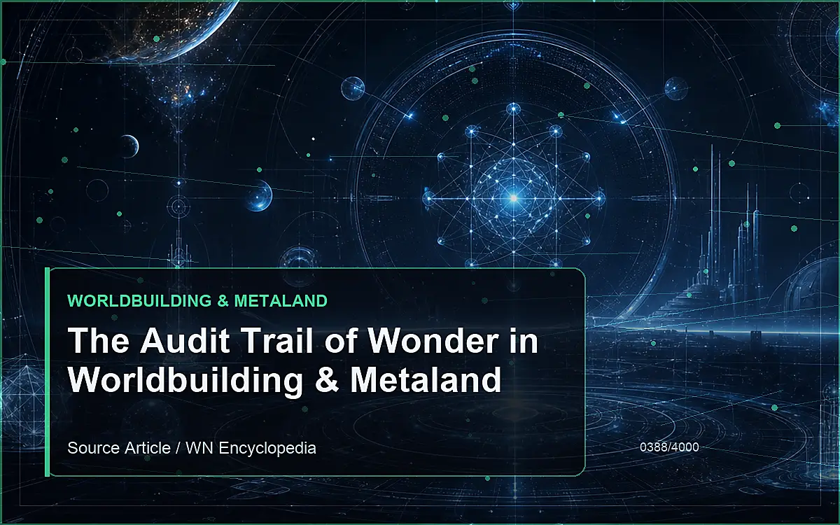 AI-generated encyclopedia reference image for The Audit Trail of Wonder in Worldbuilding & Metaland
