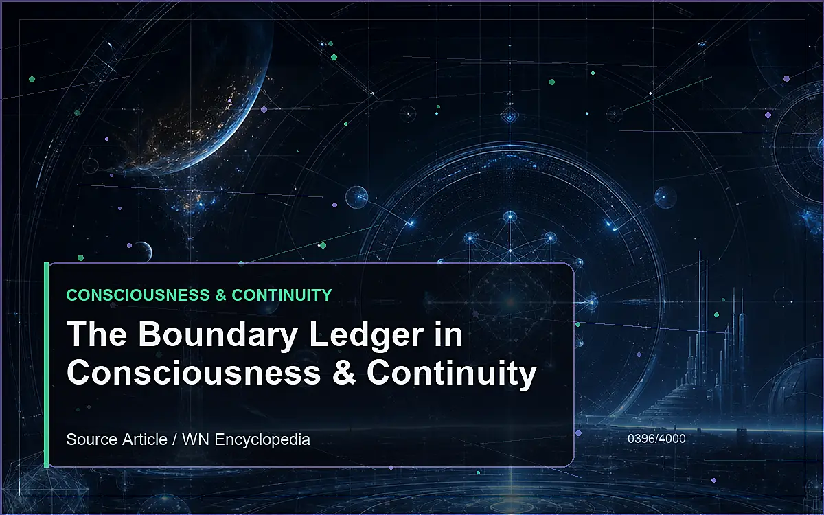 AI-generated encyclopedia reference image for The Boundary Ledger in Consciousness & Continuity