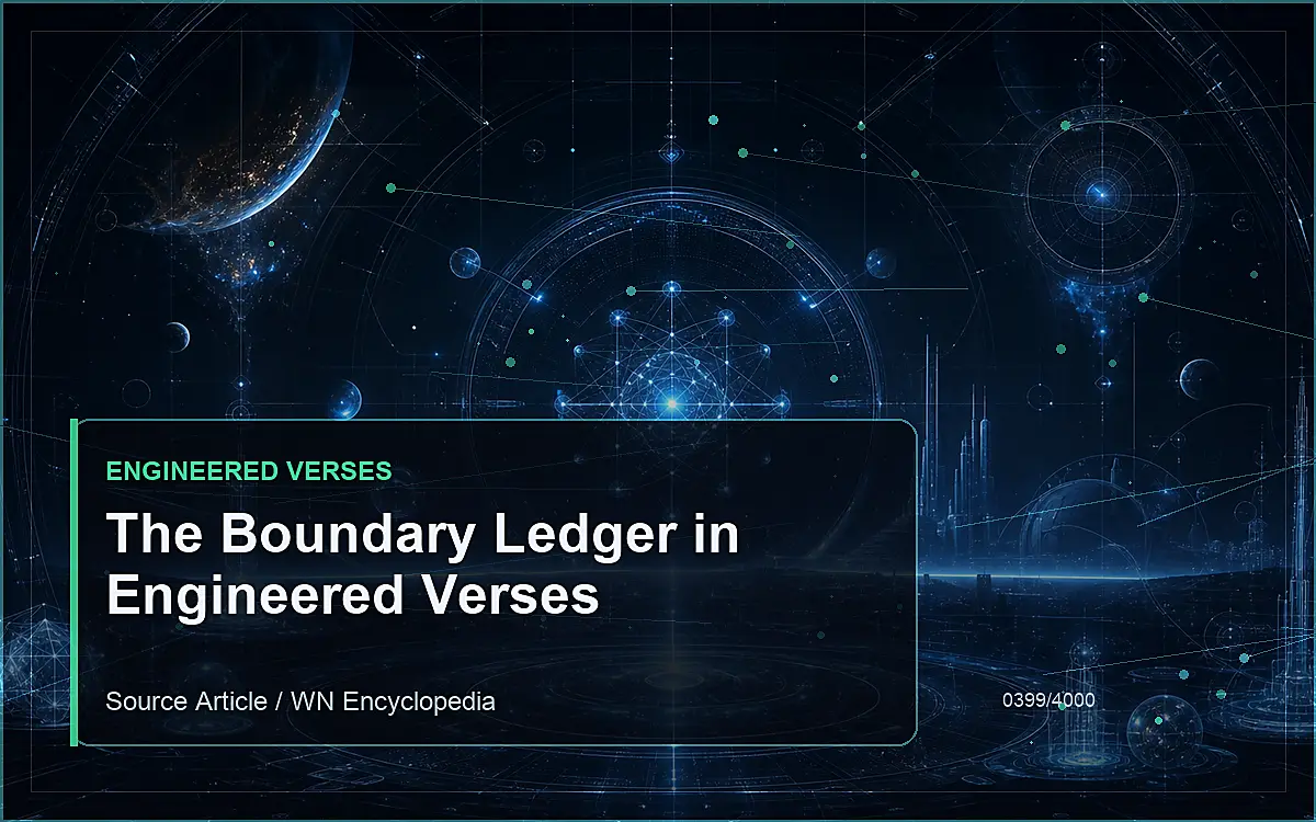 AI-generated encyclopedia reference image for The Boundary Ledger in Engineered Verses